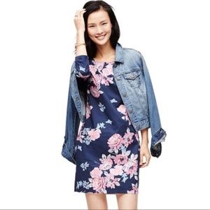Old Navy 3/4 Navy Floral Shift Dress